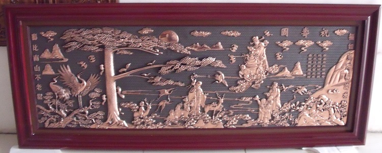铜壁画003祝寿图