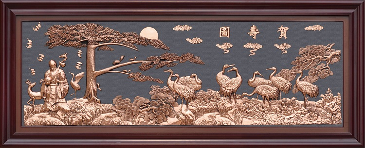 铜壁画060贺寿图