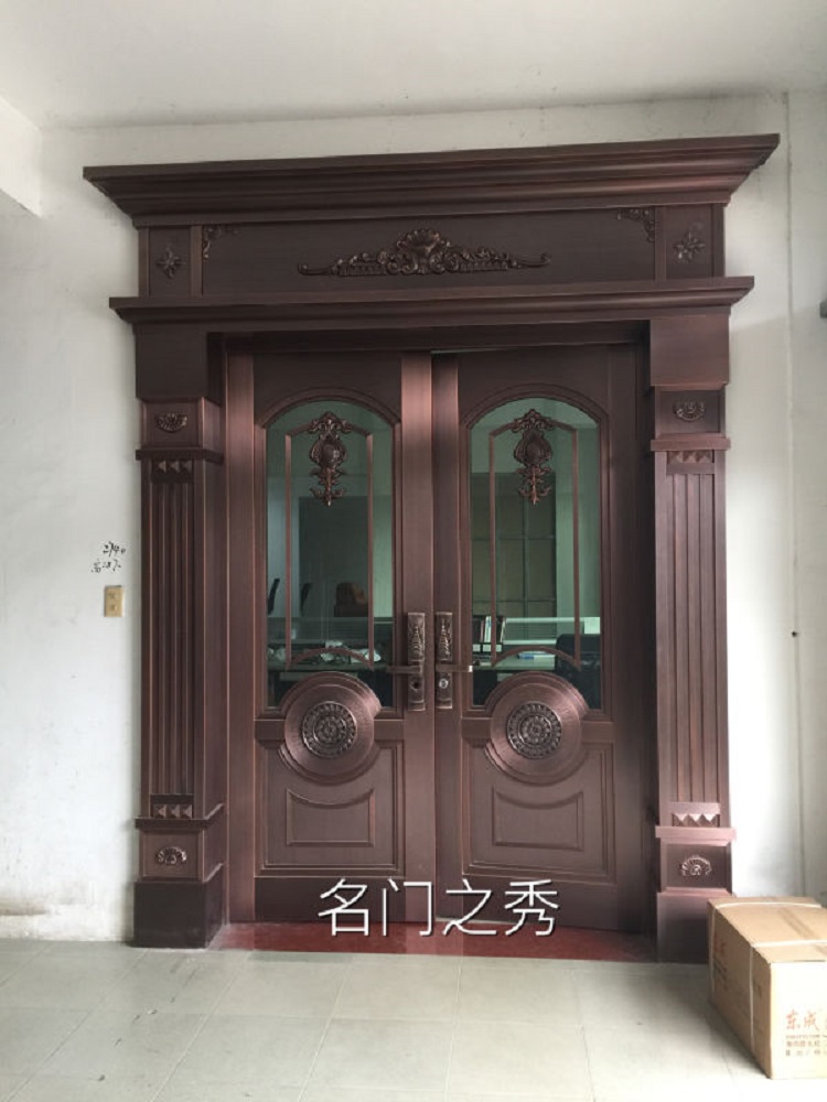 玻璃铜门037